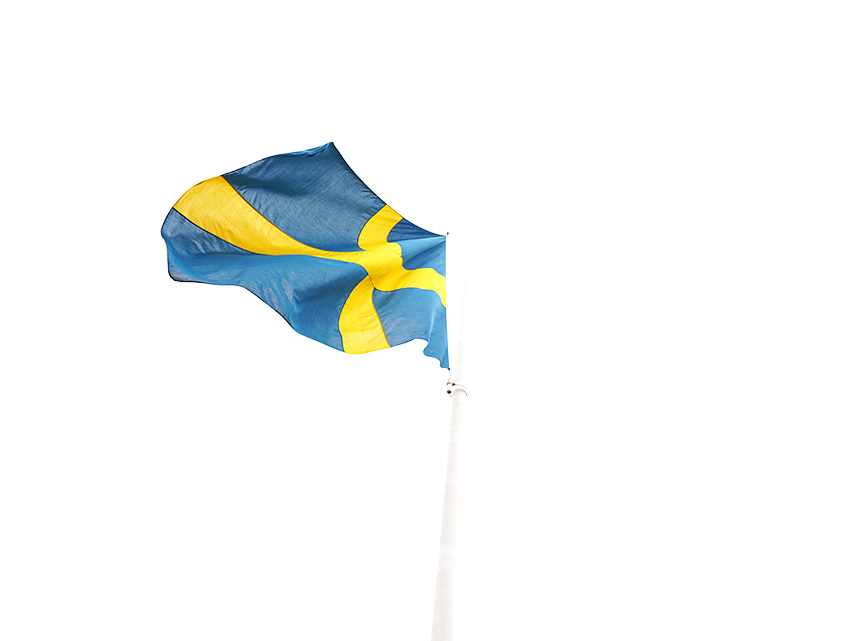 Foto på svenska flaggan